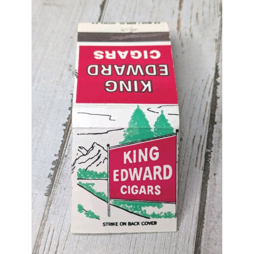 Vintage Matchbook Cover‎ King Edward Cigars America's Largest Selling Cigar